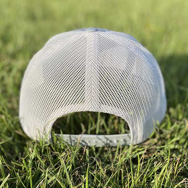 flag patch hat gray front gray back mesh with adjustable strap